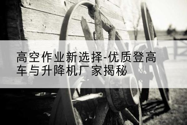 霍尔果斯登高车厂家-高空作业新选择-优质登高车与升降机厂家揭秘