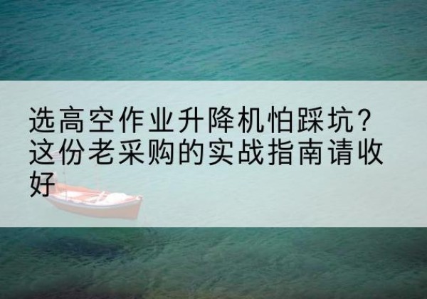 霍尔果斯高空作业升降机厂家推荐-选高空作业升降机怕踩坑？这份老采购的实战指南请收好